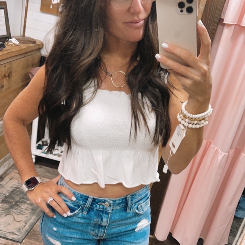 Cute white crop top